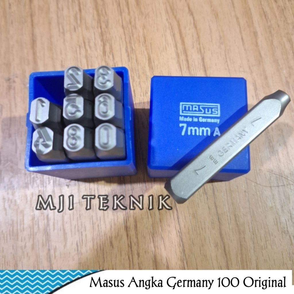 Angka Ketok 7 mm Masus Germany Stamp Punch Pigure 0-9 Alat Ketok Angka 7 mm