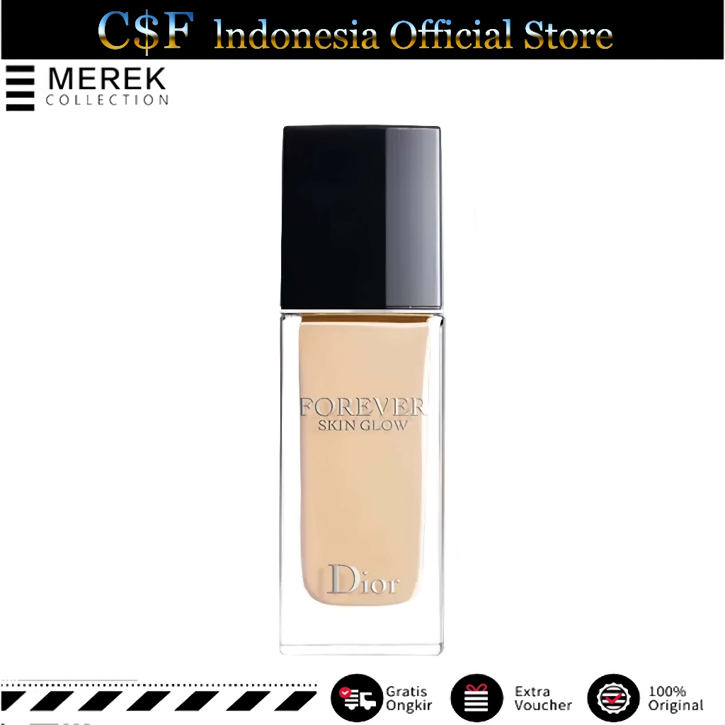 100%Original/DIOR-Forever Skin Glow 24H Hydrating Radiant Foundation 30ml