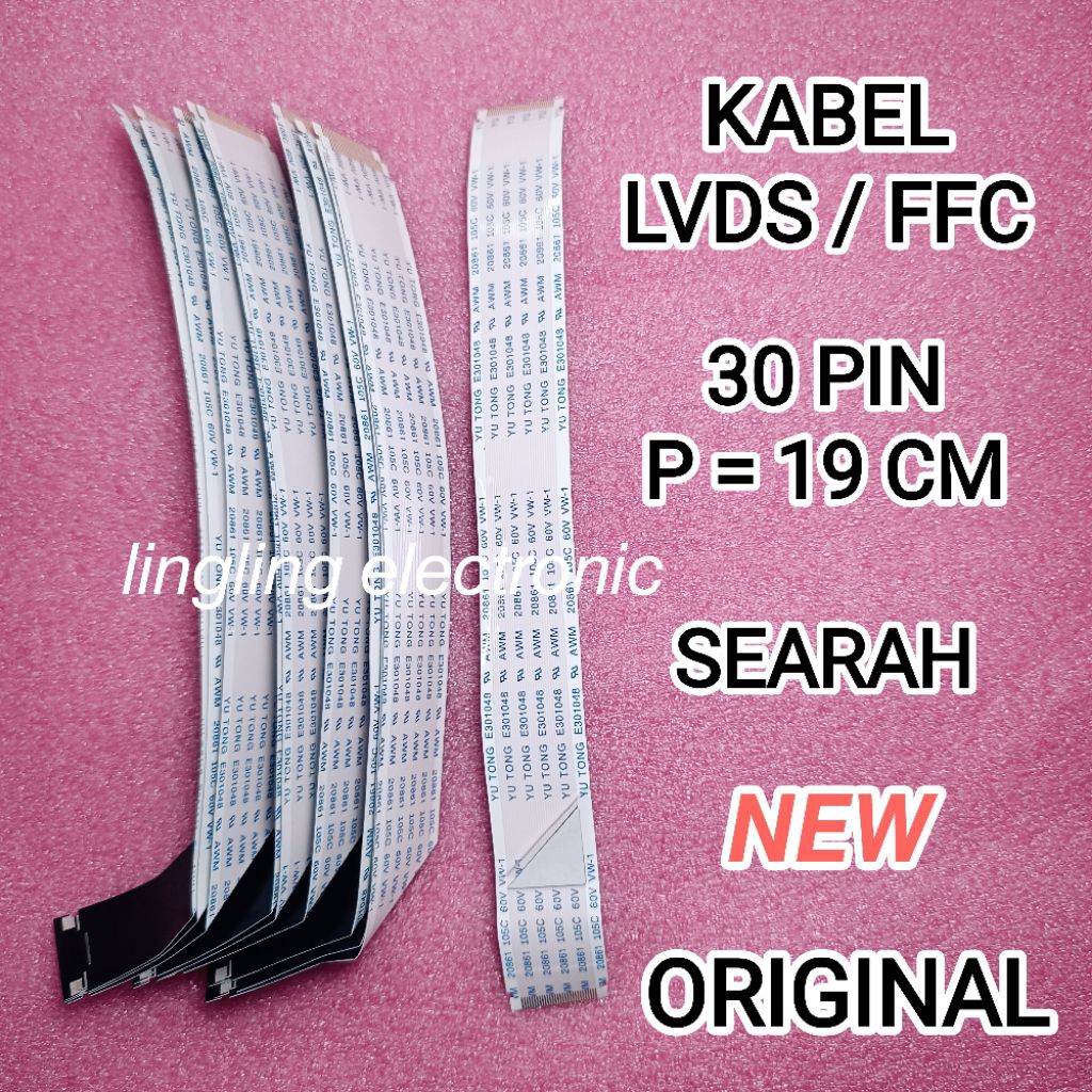 KABEL LVDS FFC 30 PIN SOKET KECIL ORIGINAL NEW