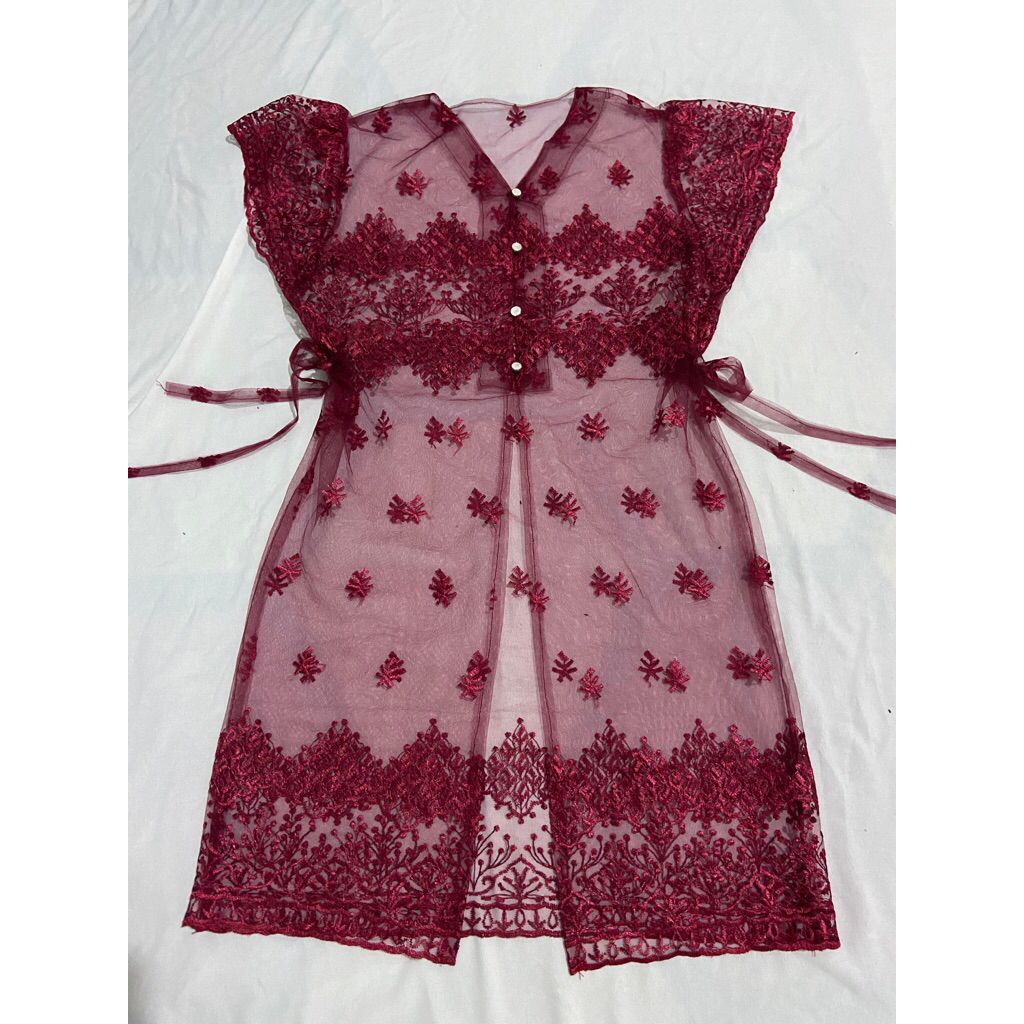 Tzk~ Kebaya Tile Bahan Brokat Premium | Outher brokat kekinian