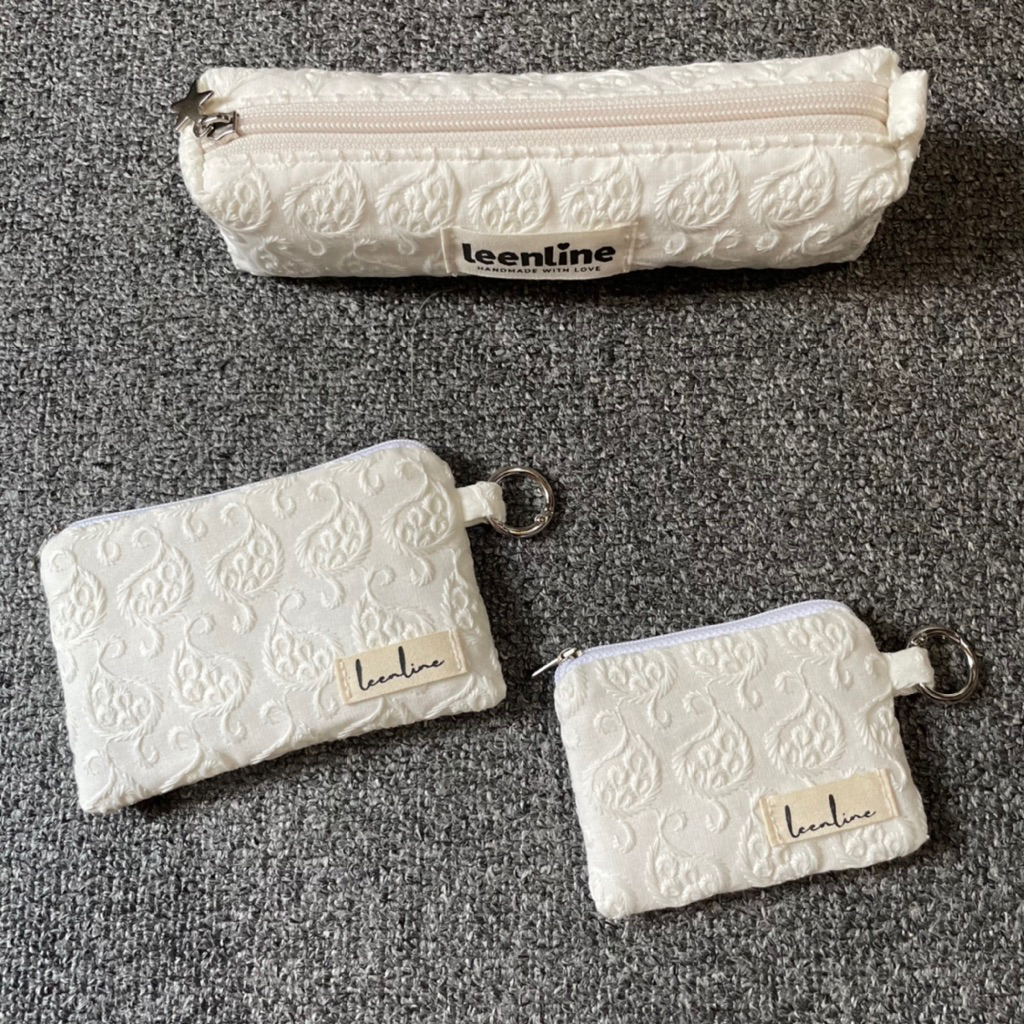 LeenLine Leaf Coin Purse Dompet Koin Card Wallet Pencil Case Tempat Pensil Alat Tulis