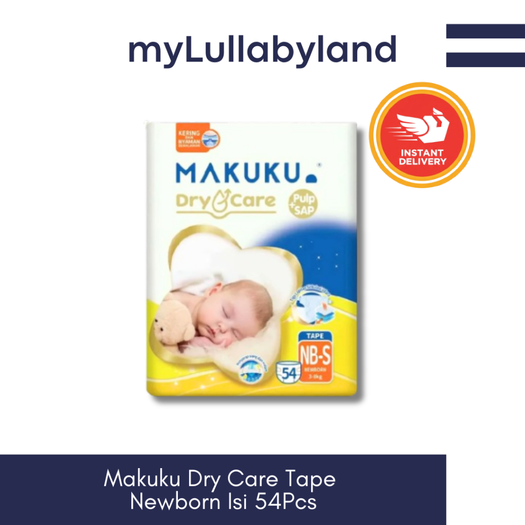 MAKUKU DRY CARE NBS-54 | Pampers perekat untuk bayi baru lahir