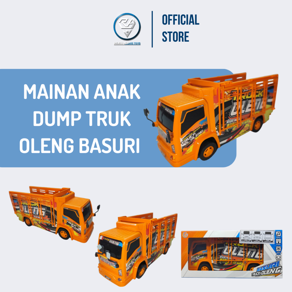 Mainan Viral Truk Oleng Basuri - Minatur Truk Oleng Ada Musik & Lampunya Jsp T-01 Murah