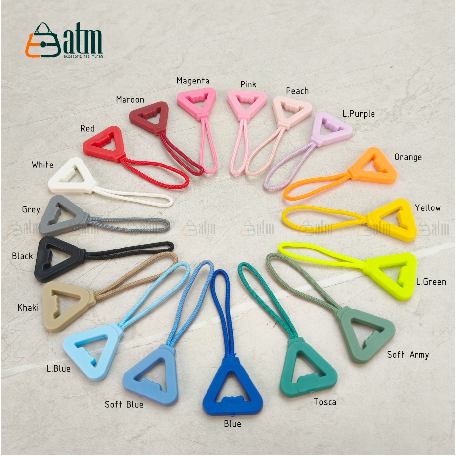 1.000 pcs - Puller Rope /  Tarikan Zipper Segitiga
