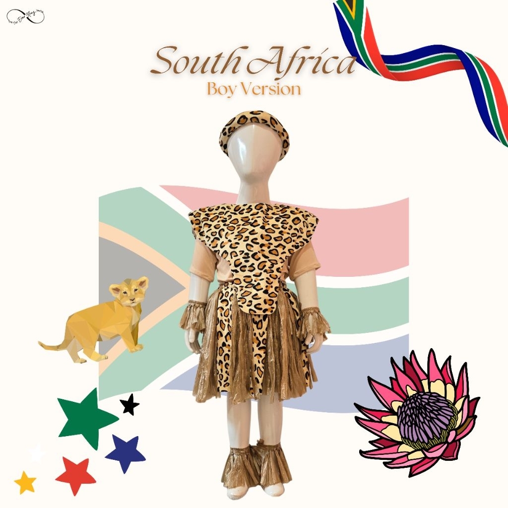 South Africa Traditional Costume for Boys | Baju Negara Afrika Selatan | Kostum Benua Afrika | Tradi