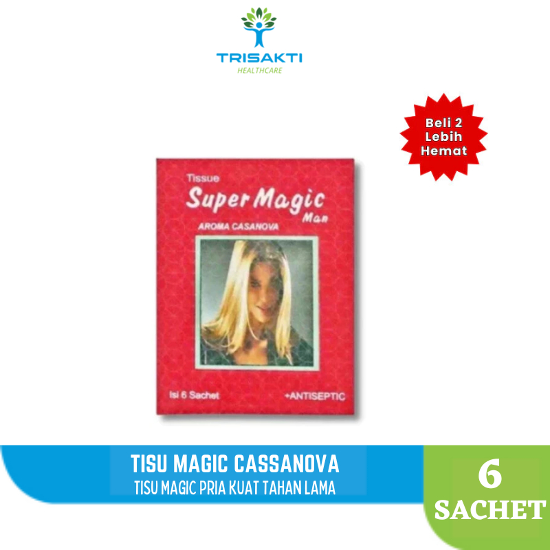 Tissue Super Magic Casanova Isi 6's - Tisu Mejik Merah Original - Tissu Megic Tahan