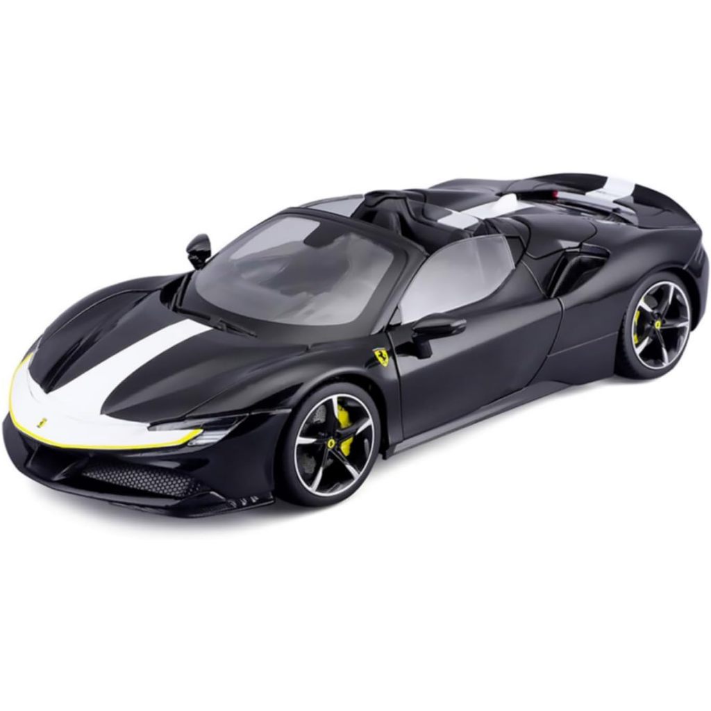 STOK TERBATAS BBURAGO 1/18 FERRARI SIGNATURE SF90 SPIDER - BLACK - KODE 506