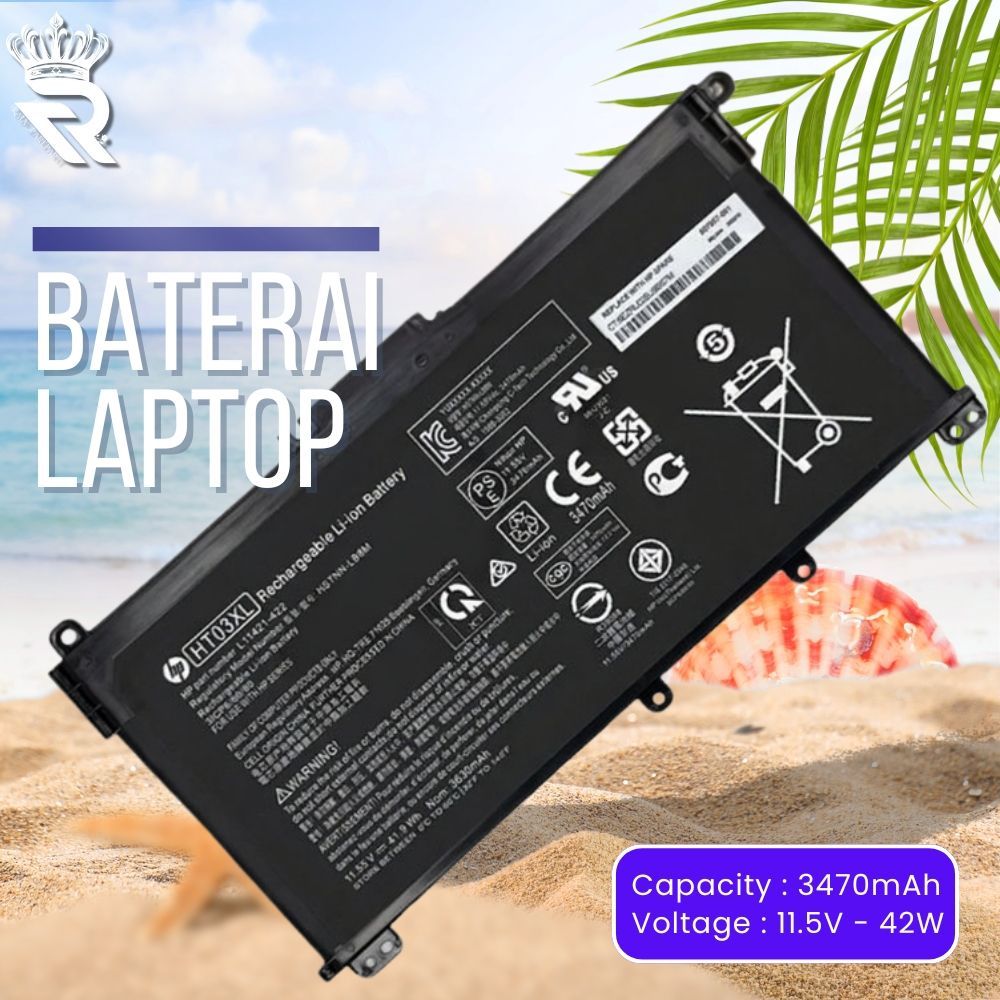 Baterai For Laptop HP 14s-CF2004TX 14s-CF2005TX 14s-CF1XXX HT03 HT03XL - Garansi