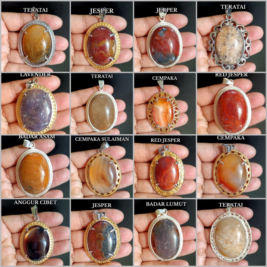 LIONTIN BATU AKIK NATURAL ASLI TOP BERKUALITAS