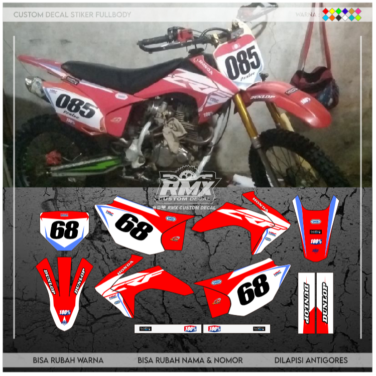 DECAL CRF 230 FULLBODY (002) DEKAL STIKER CRF 230 F 150F 230F 2015 2016 2017 2018 2019 2020 2021 202