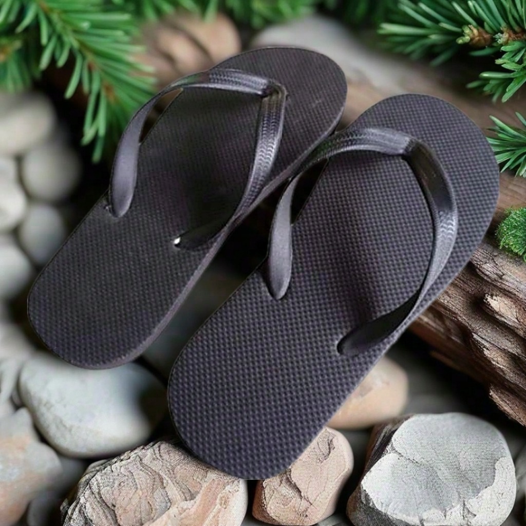 Sandal Jepit Pria Wanita Jumbo Super Besar Ukuran 47 Polos Bahan Karet Panjang 30 cm satu pasang