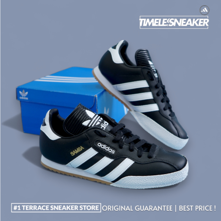 ADIDAS ORIGINAL SAMBA SUPER #019099 BLACK/WHITE
