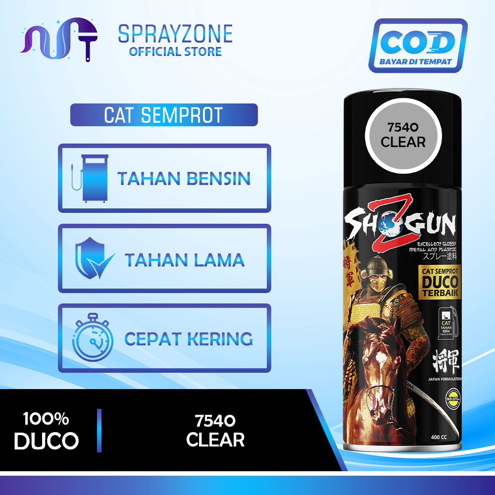 Cat Semprot Pilok Pilox Pylox Clear Mengkilap Shogun Z Clear Glossy 7540 400cc Tahan Bensin