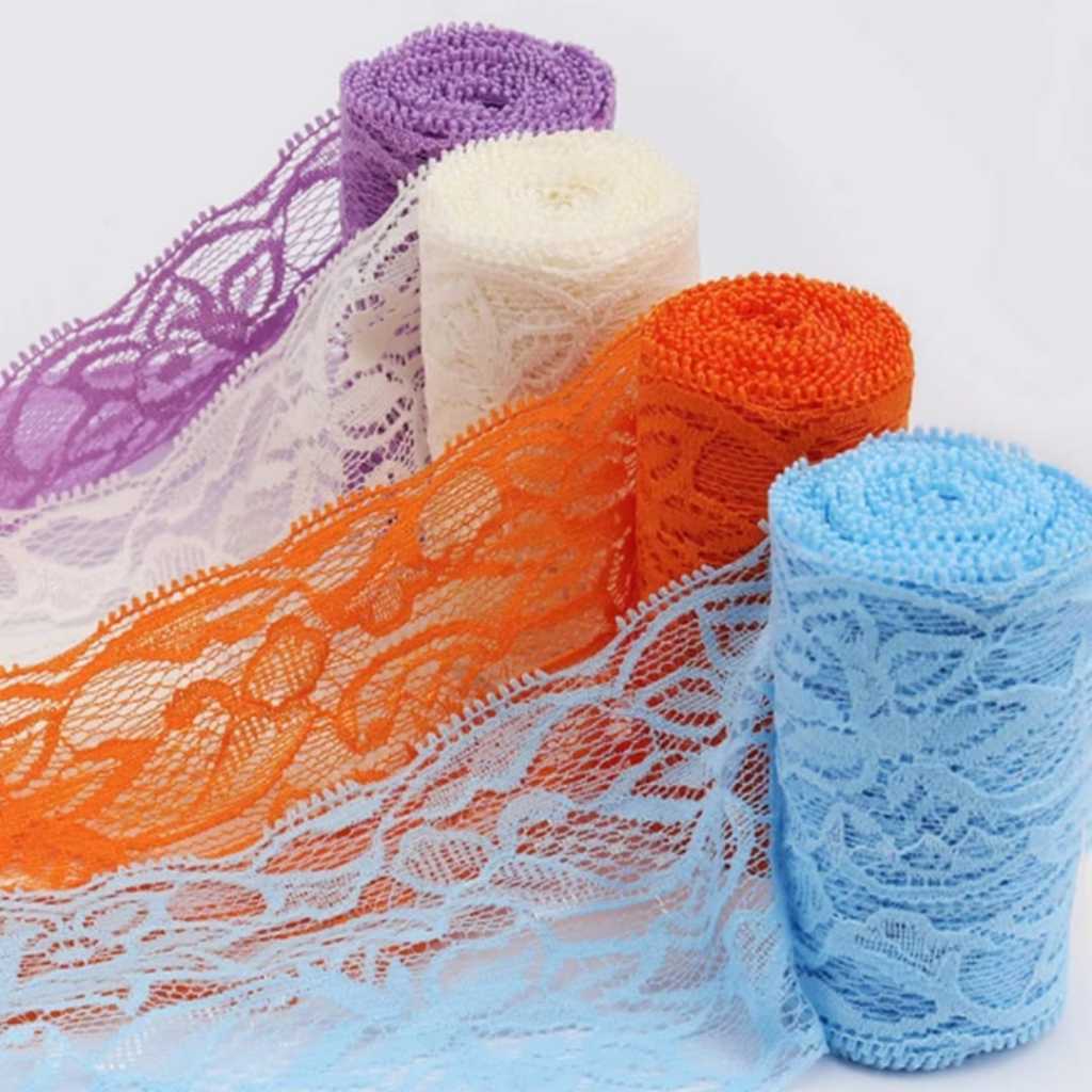 ( 2 YARD ) RENDA TILLE/RENDA AIR FULL BORDIR 9CM