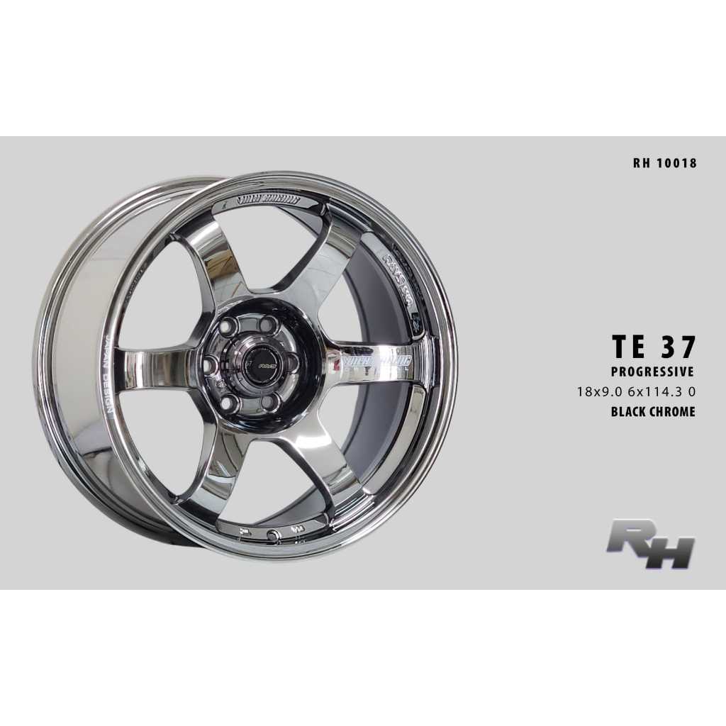 VELG MOBIL BLACK CHROOM RING18 TE 37 PROGRESIVE BUAT NAVARA DAN TERRA