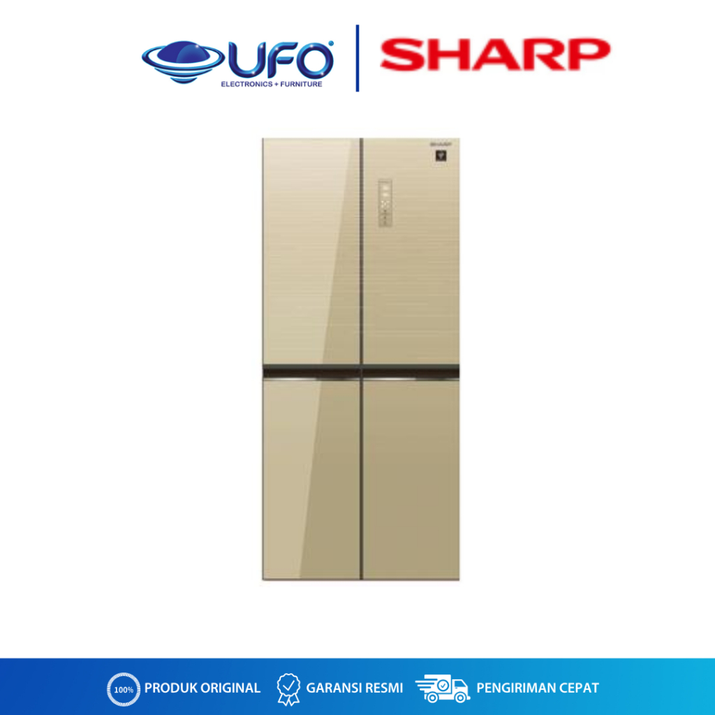 SHARP SJIF51PGCG Sharp Kulkas 4 Pintu Side By Side | Inverter 472 Liter