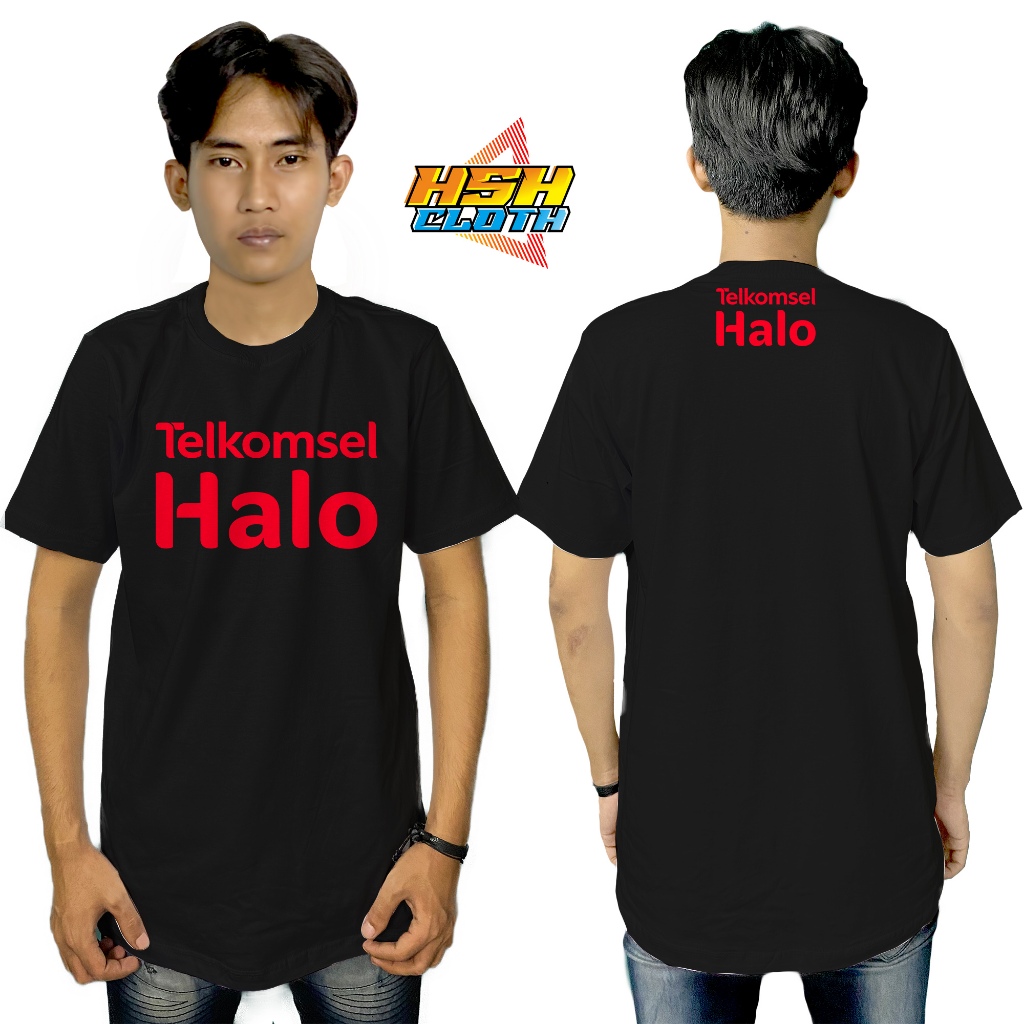 Baju Kaos Distro Telkomsel Hallo Perusahaan Bisa Custom - HSHCloth
