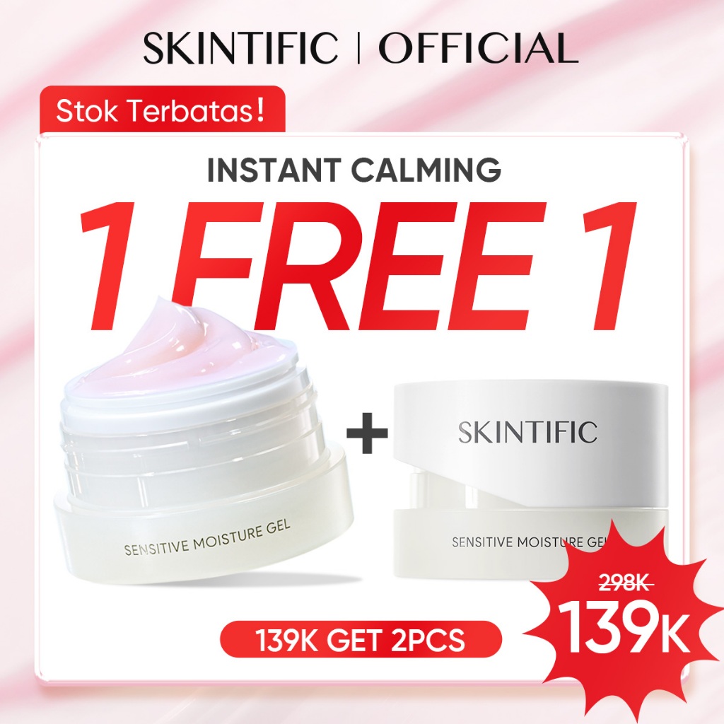 SKINTIFIC - Sensitive Moisture Gel 40ml - Calm & Repair 2in1 Moisturizer | Acne Barrier Calm Down Sk