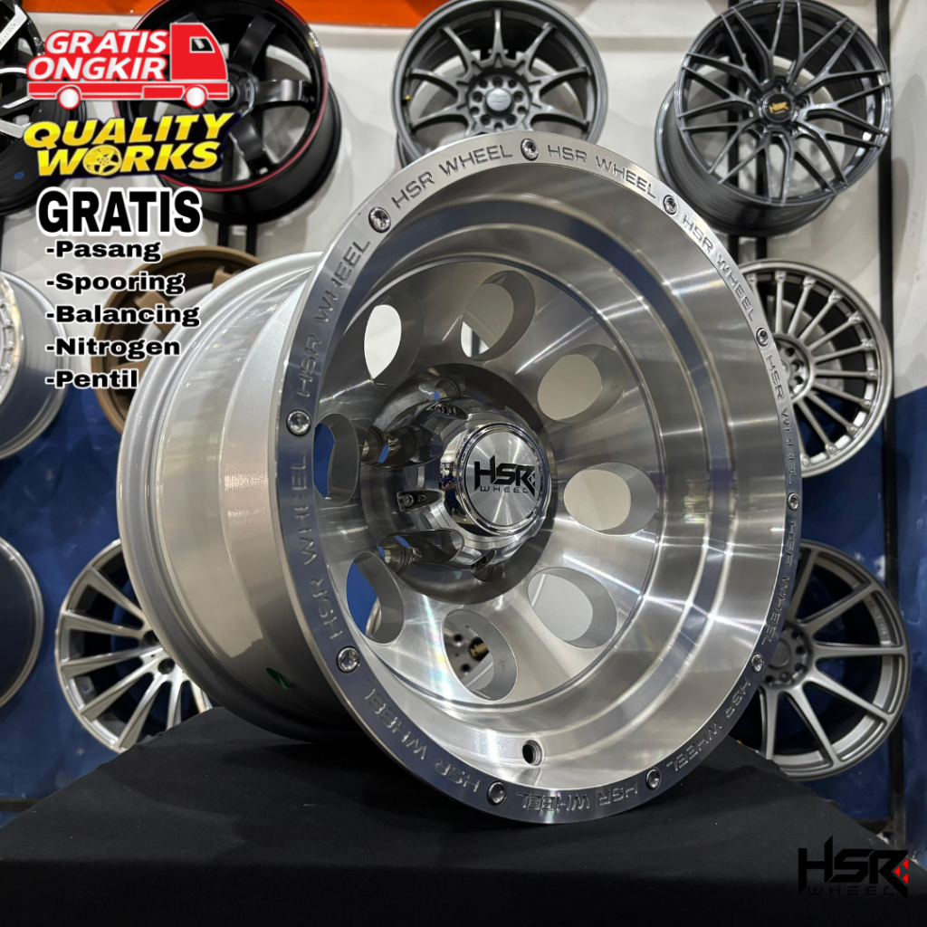 Velg Mobil Daihatsu Feroza Taft Ring 15 Tapak Lebar 10 Velg Offroad HSR Wheel Duffy