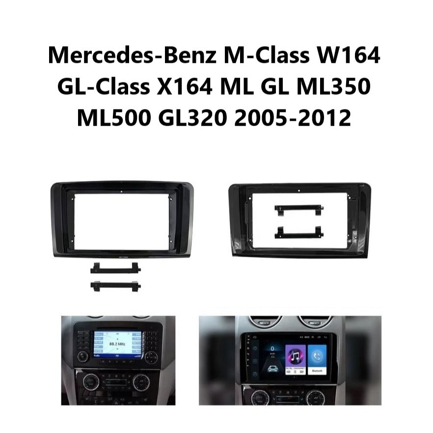 Frame headunit android 9 inch Mercedes Benz M-Class W164 GL-Class X164 ML GL ML350 ML500 GL320 2005 