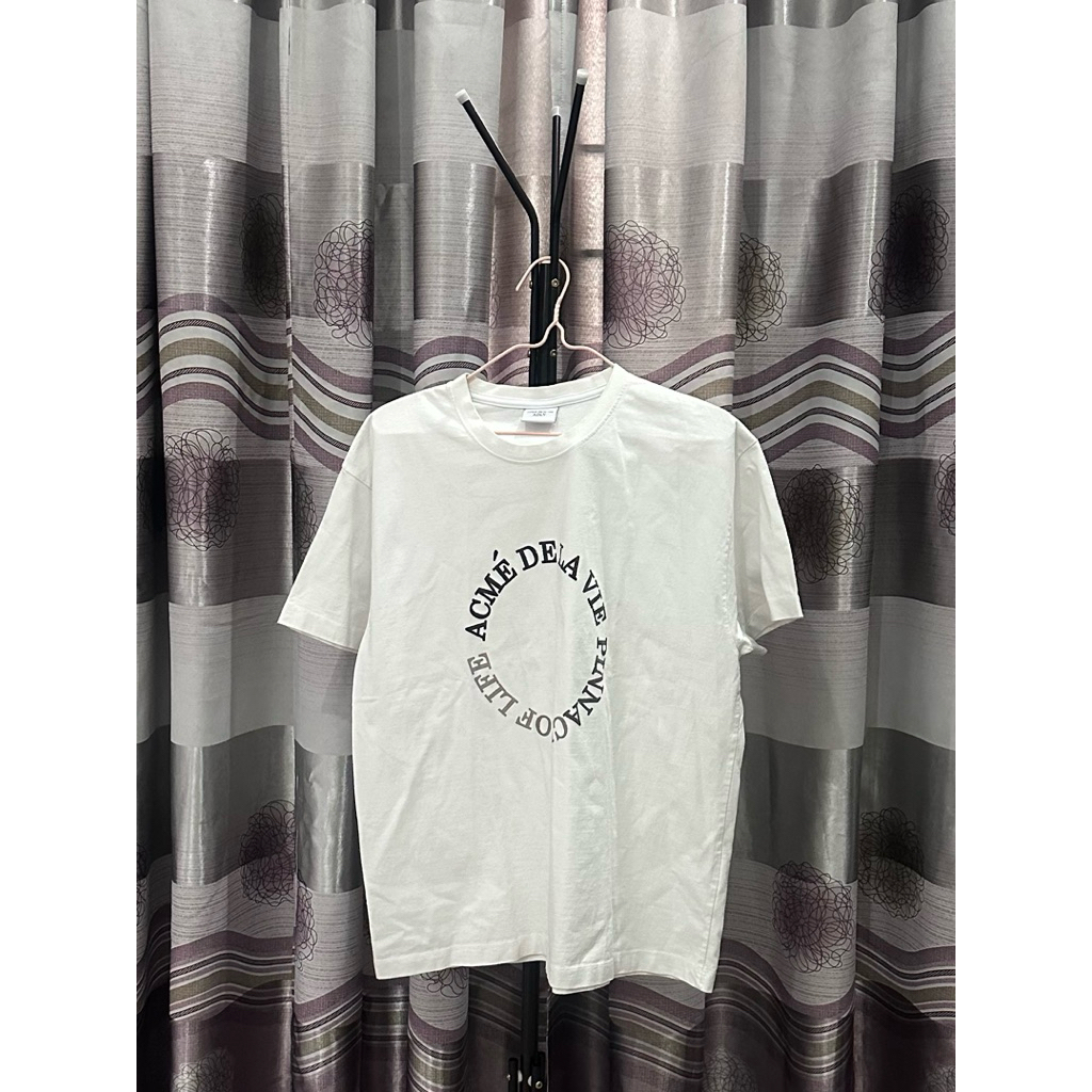 [Preloved] Kaos ADLV Tshirt Circle Artwork Basic White Big Size Over Size