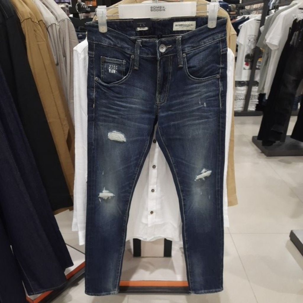 Bombboogie celana jeans panjang pria skinny original