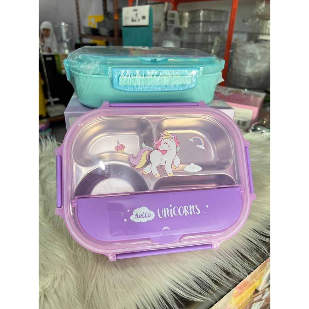 LUNCH BOX STAINLESS STEEL SEKAT 4 // LUNCH BOX STAINLESS // KOTAK BEKAL 4 SEKAT