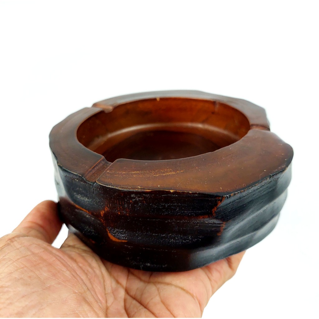 Kerajinan Ukir Asbak Akar Kayu Jati Alami