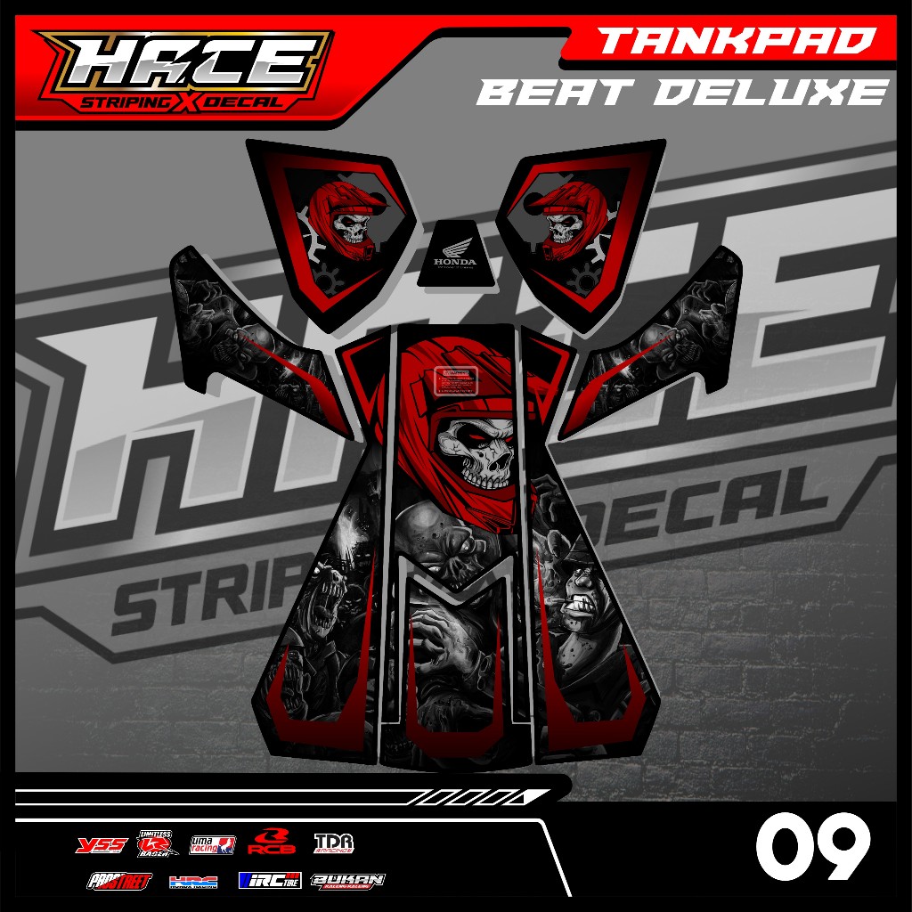 09 STICKER TANKPAD DASBOR BEAT DELUXE - STIKER TANKPAD DASBOR BEAT DELUXE