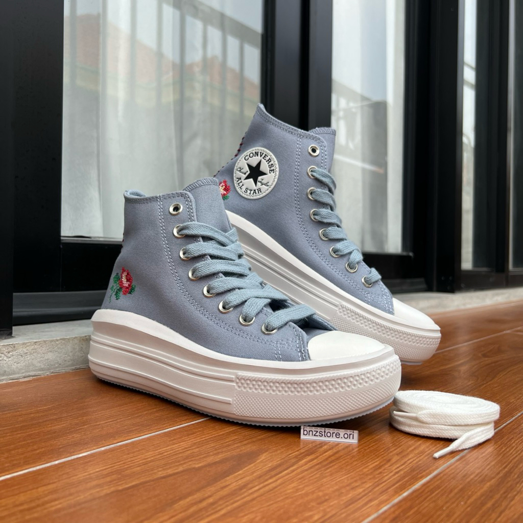 Sepatu Sneakers Wanita Converse CTAS Move Hi Wet Stone/Wet Stone