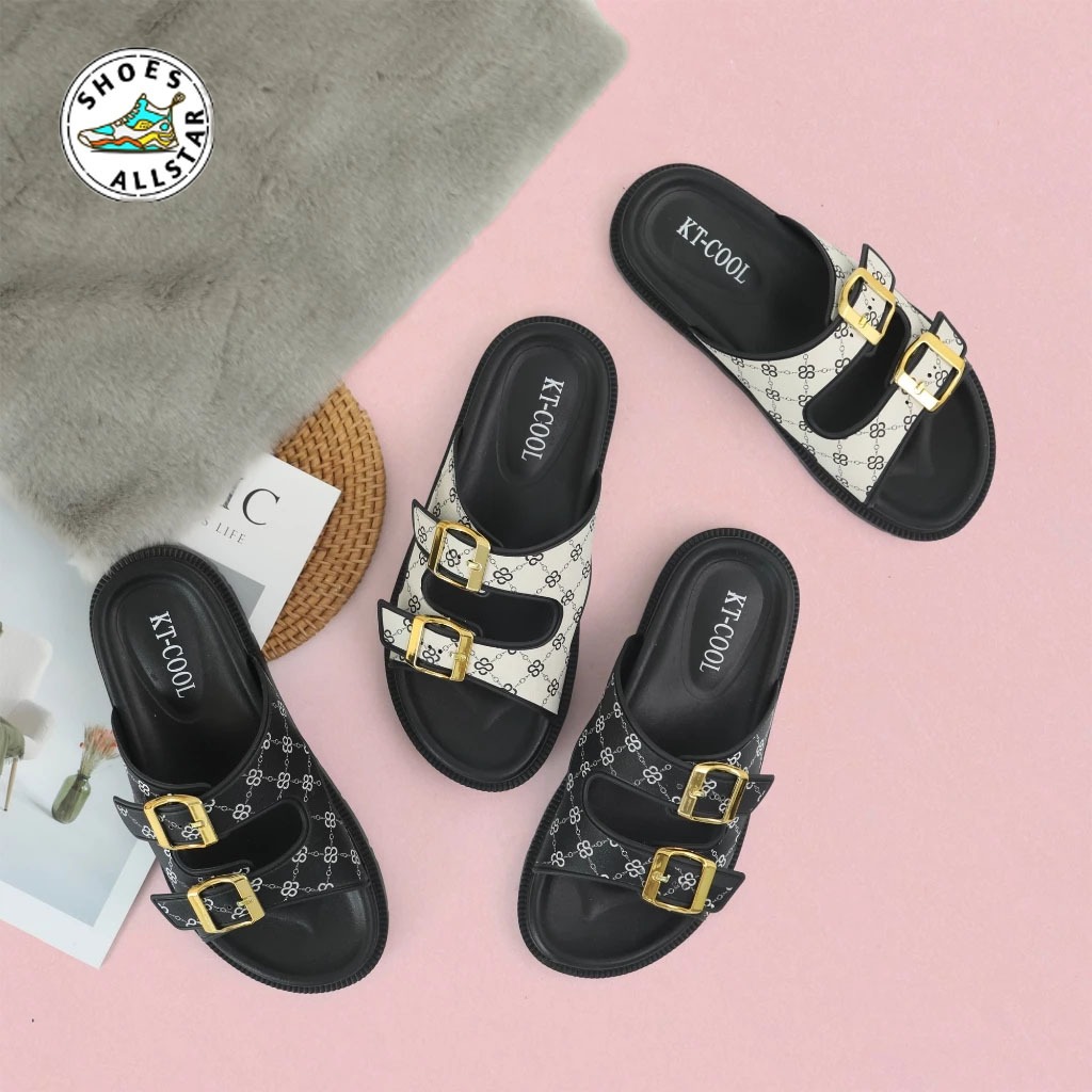 YUTU Outdoor - Sandal Wanita Wedges Slop Terbaru YUTU- Sandal Wedges Wanita Korean Style Empuk 2025 