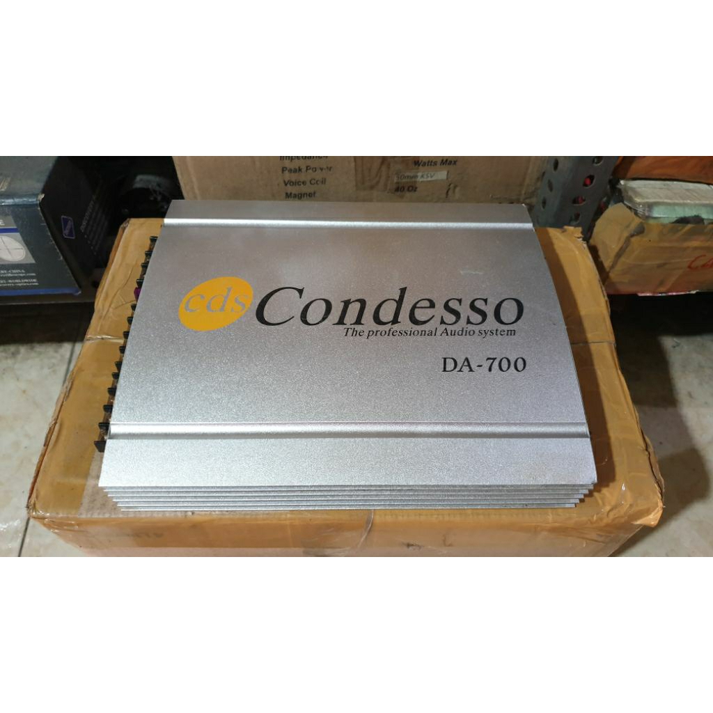 power amplifier mobil 4channel condensso da-700 second bekas normal siap pakai