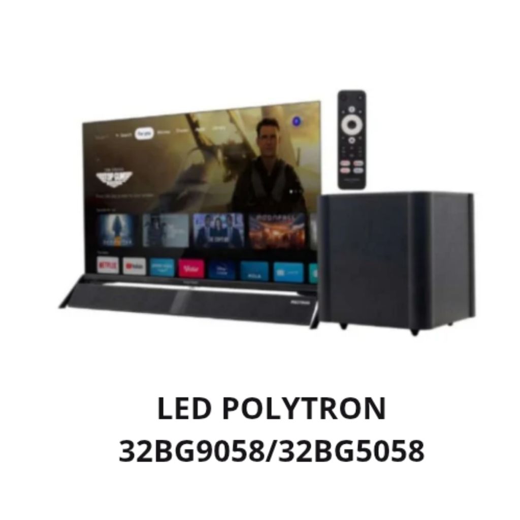 LED Smart Google TV Polytron 32inch 32BG9058 / 32BG5058  - Google TV Polytron 32inch YouTube+Speaker