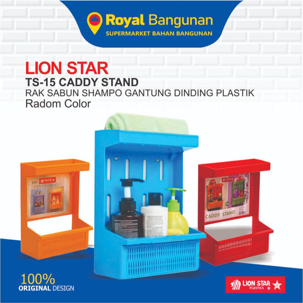 Lion star Caddy Stand Tempat Botol Sabun I Kamar Mandi Rak Botol Shampo/Sabun/Rak Bumbu
