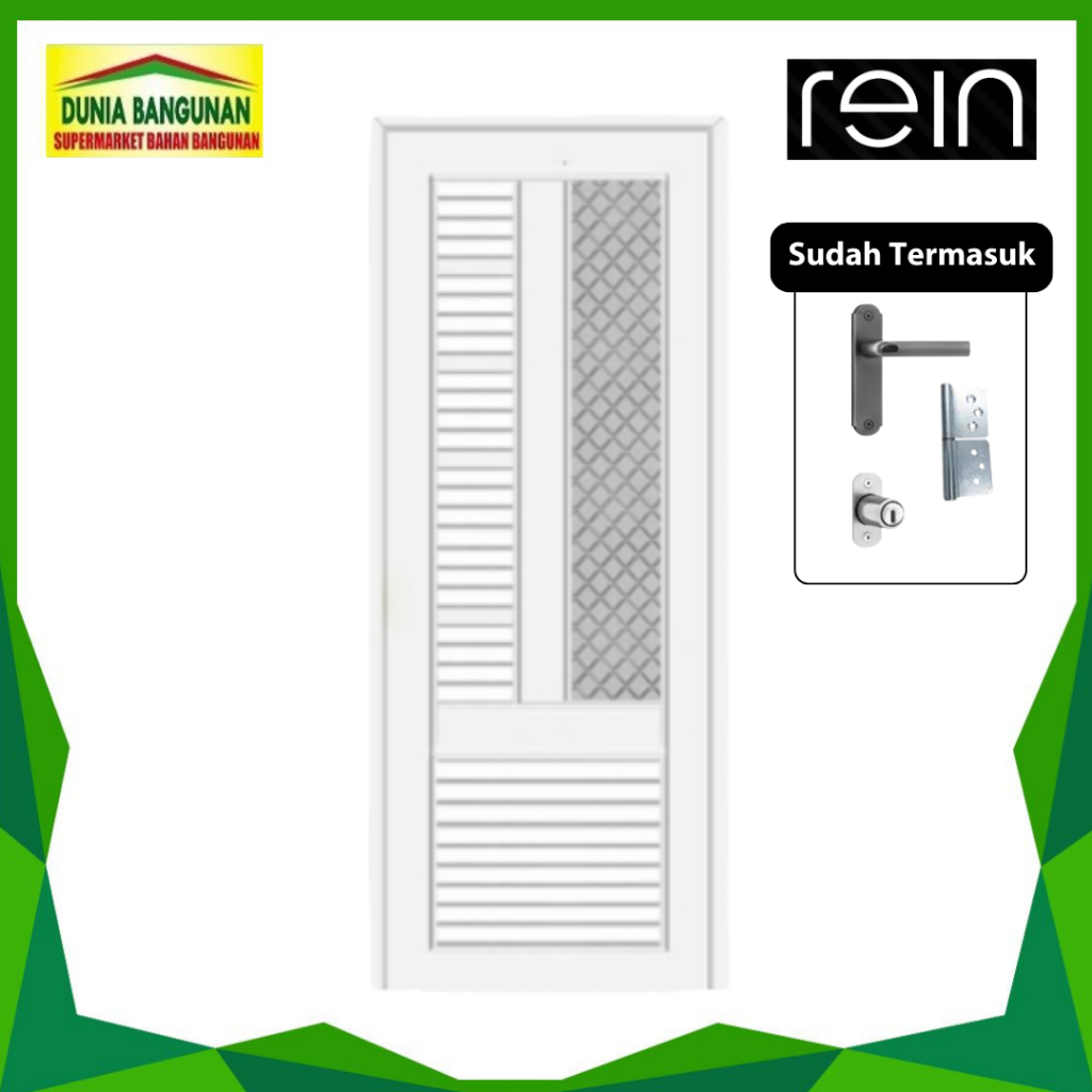 Pintu UPVC Kamar Mandi Rein UP 04 Pintu UPVC 200X70 cm Pintu Putih Minimalis