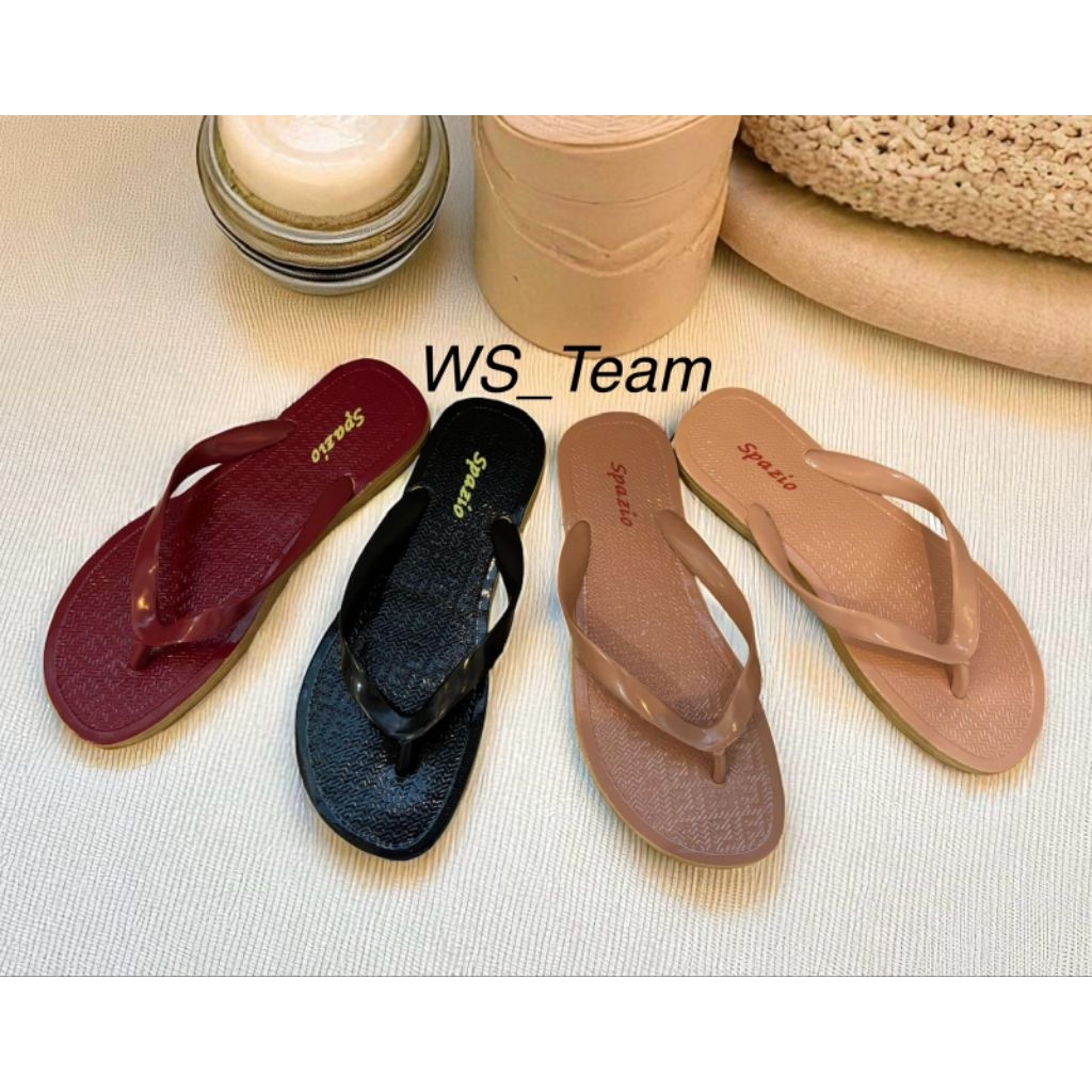 Sandal Spazio Glosy - Sandal Jepit Wanita Bahan Jelly PCU - Sandal Wanita Terbaru