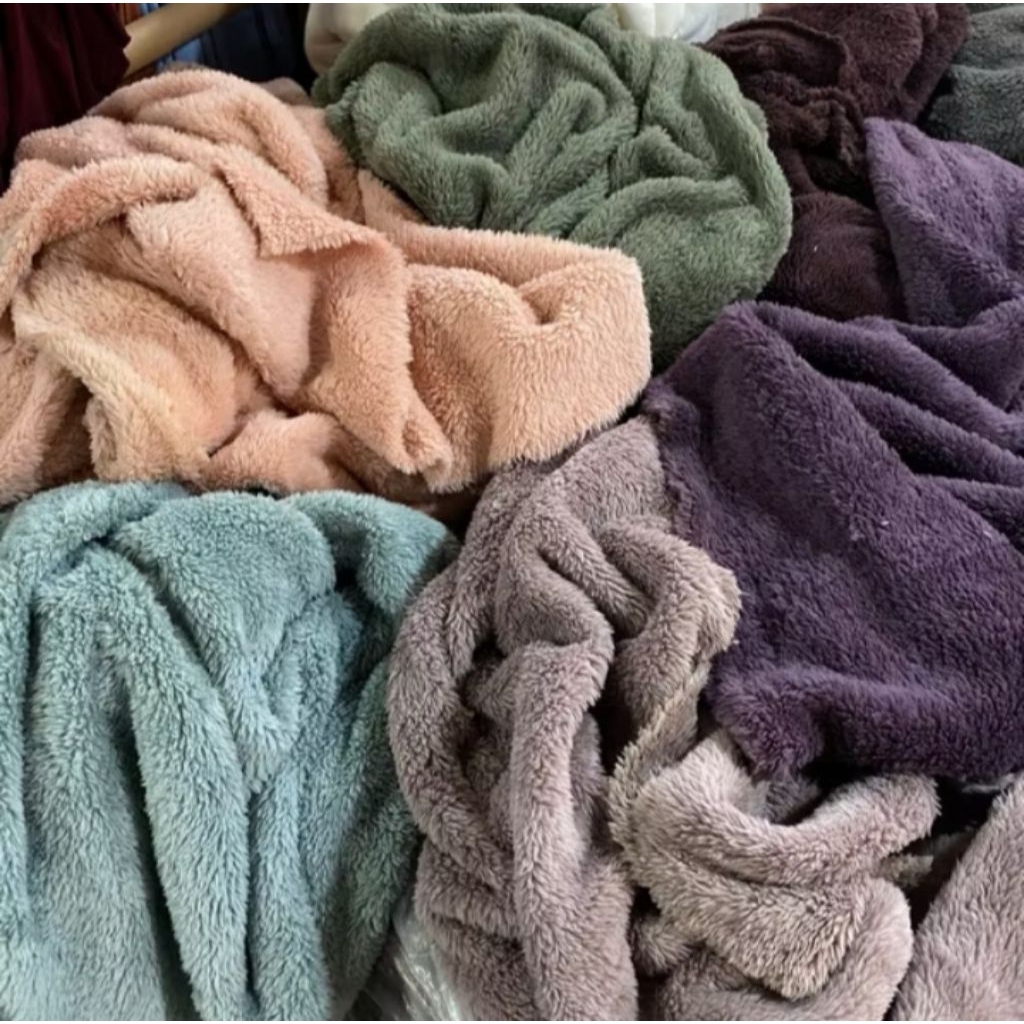 kain bulu rasfur premium - harga 0,5/m - kain bulu boneka - kain bulu domba - kain bulu switer - bah