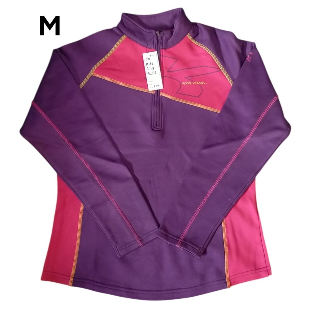 Kolping size M baselayer outdoor second inner pollar tebal kaos gunung bekas baju half zip sweater