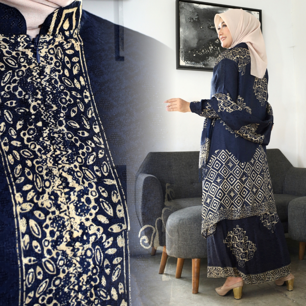 AMANILLA - Set Batik Premium + Selendang | Dobby Viscose | Elegan & Eklusif