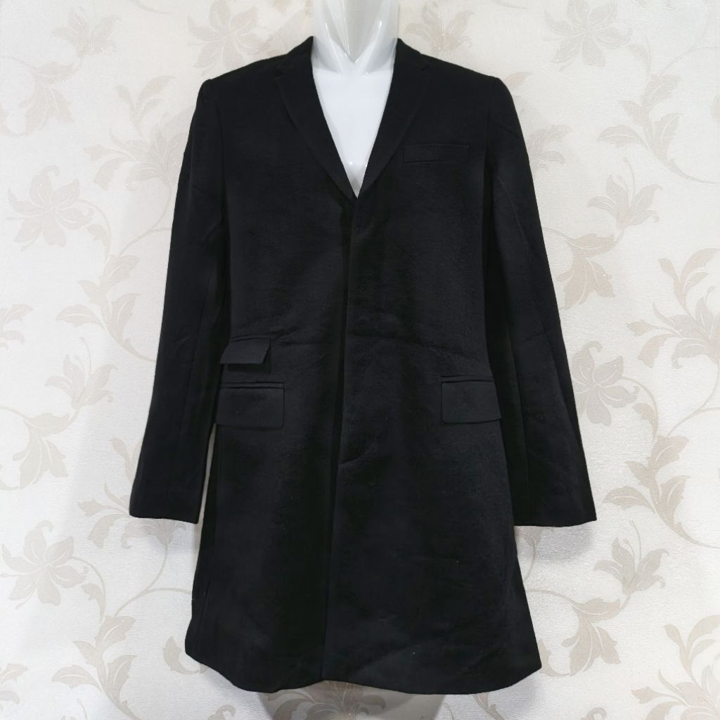 Baju Jaket Neil Barrett Double Pocket Trench Coat Wool Pakaian Formal Jas Pria Luxury Original Asli