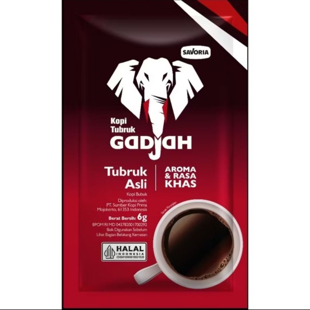kopi tubruk gajah 6gr per renceng 10 sachet