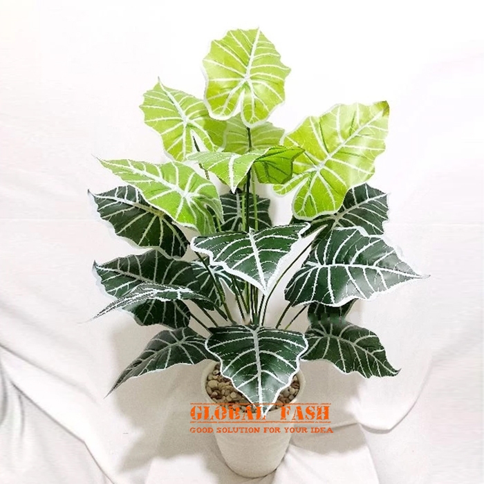 Daun Keladi Talas 18 cabang / Tanaman Keladi Talas / Daun Aglonema Plastik Bunga Hias Artificial
