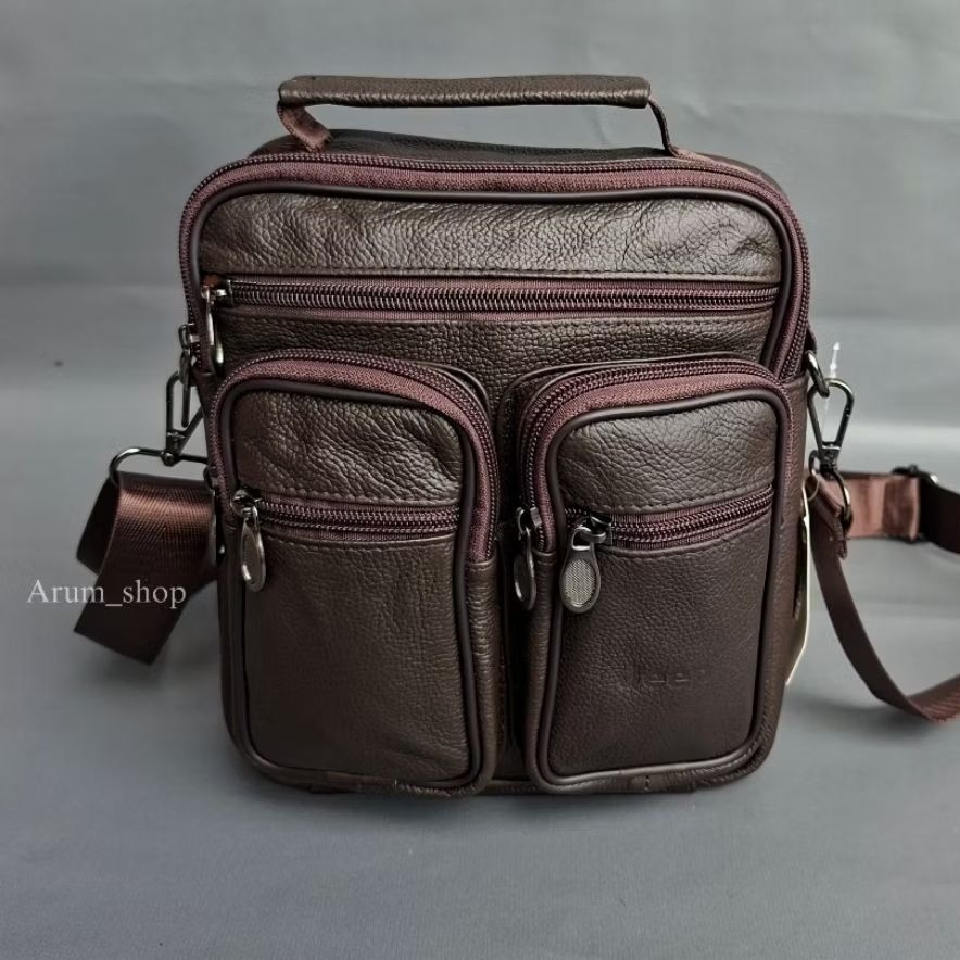 Garansi TAS SELEMPANG KULIT ASLI PRIA KANTOR JEEP SERI 207