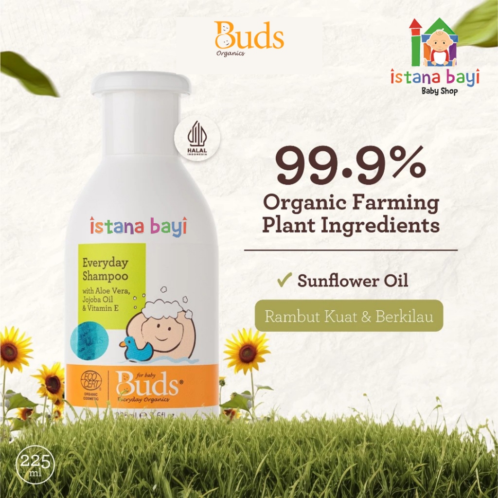 Buds Everyday Shampoo/Shampoo bayi organic/Buds organics