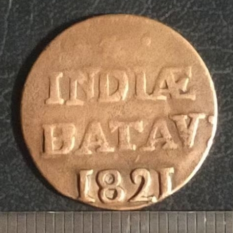 #7.IB. KOIN KUNO BELANDA INDIAE BATAV 5  1/16 TAHUN 1821