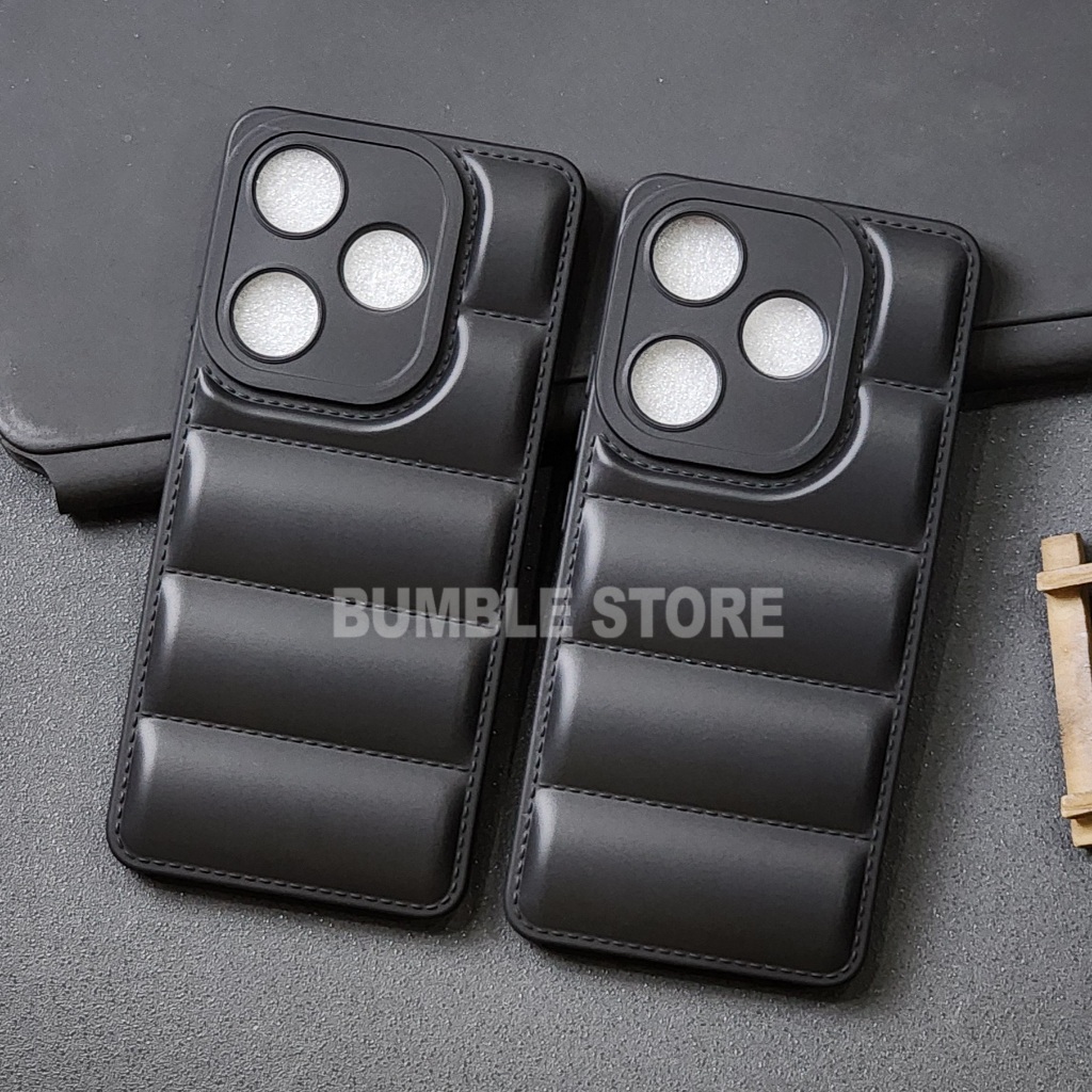 Case Poco F6 5G Poco F4 GT 5G Poco F5 5G Poco X3 GT Case 3D Jaket Desain / Case Macaron Black Motif 