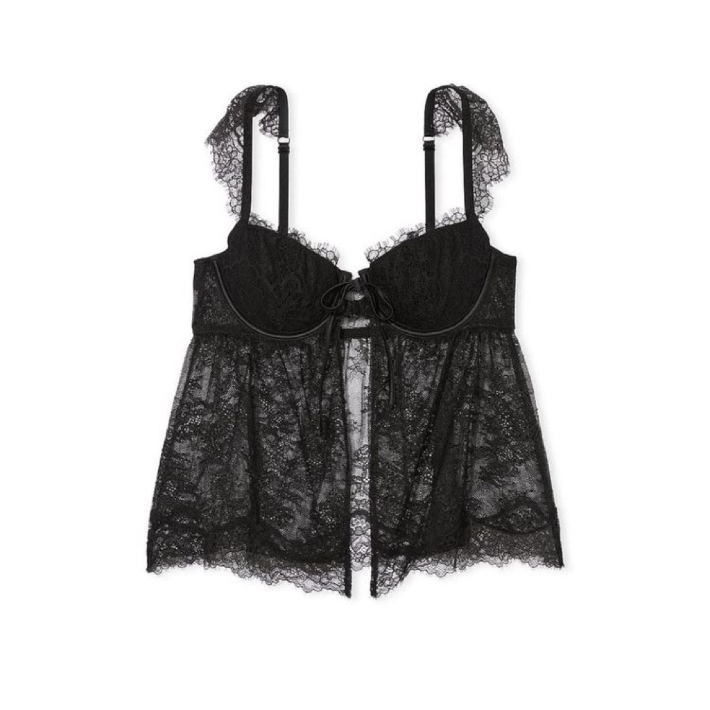 Victoria's Secret Dream Angels Wicked Unlined Fly-Away Bra Top Black