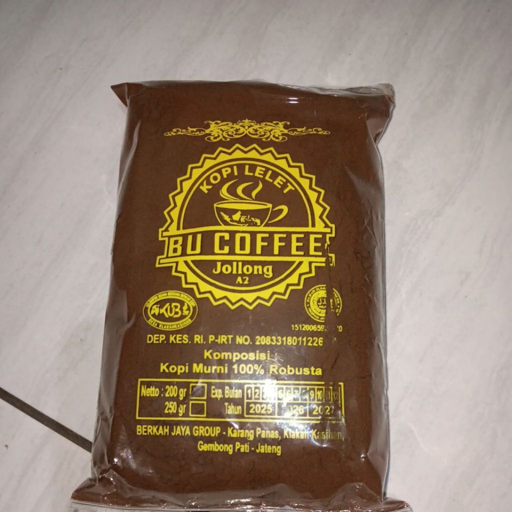 Kopi bubuk / Kopi lelet 200 gr khas jolong pati jawa tengah