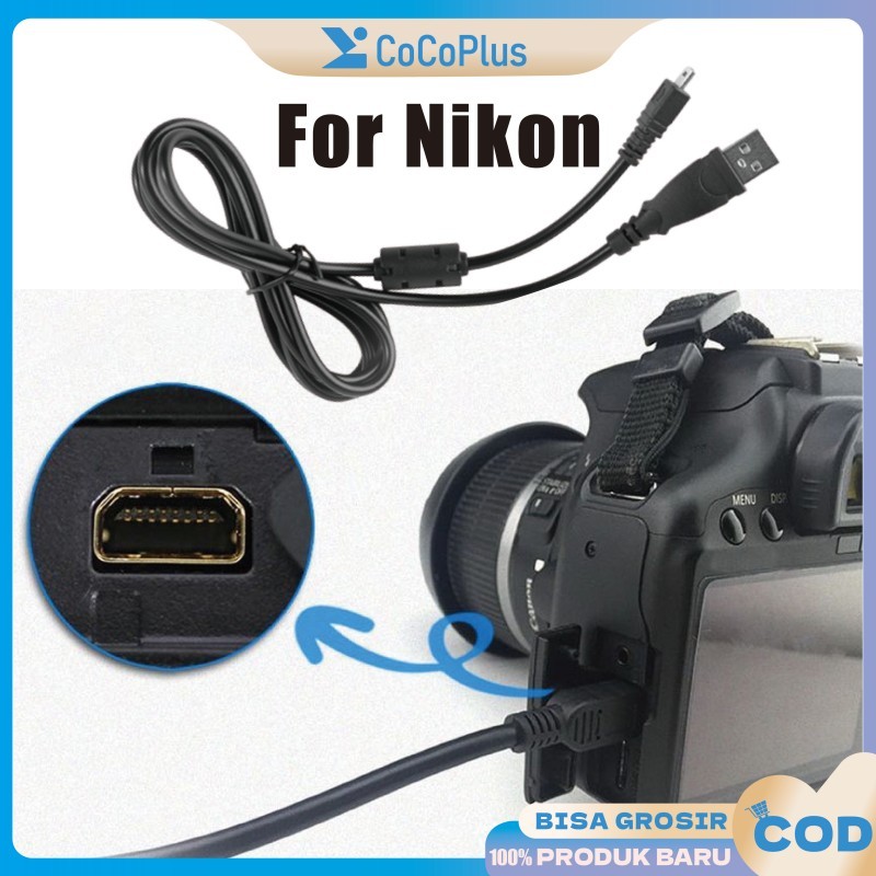 150cm USB Cable UC-E6 8Pin For Nikon Coolpix S2700 S3500 Dengan Fungsi Transfer Data & Charger Cocok