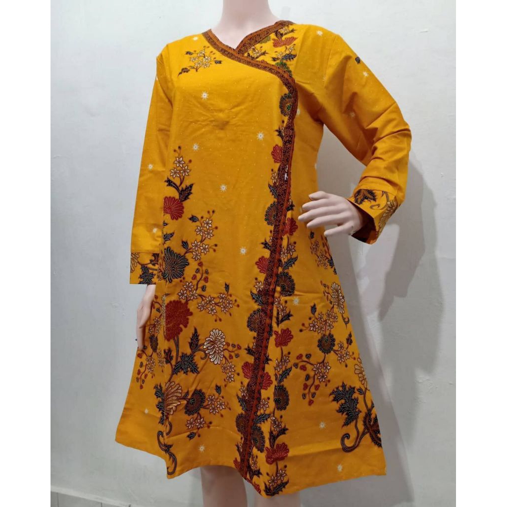 Tunik Batik Atasn Wanita Muslim Katun Primissima Batik Fashion Modern